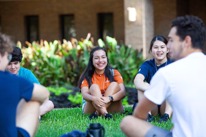 Students at retreat