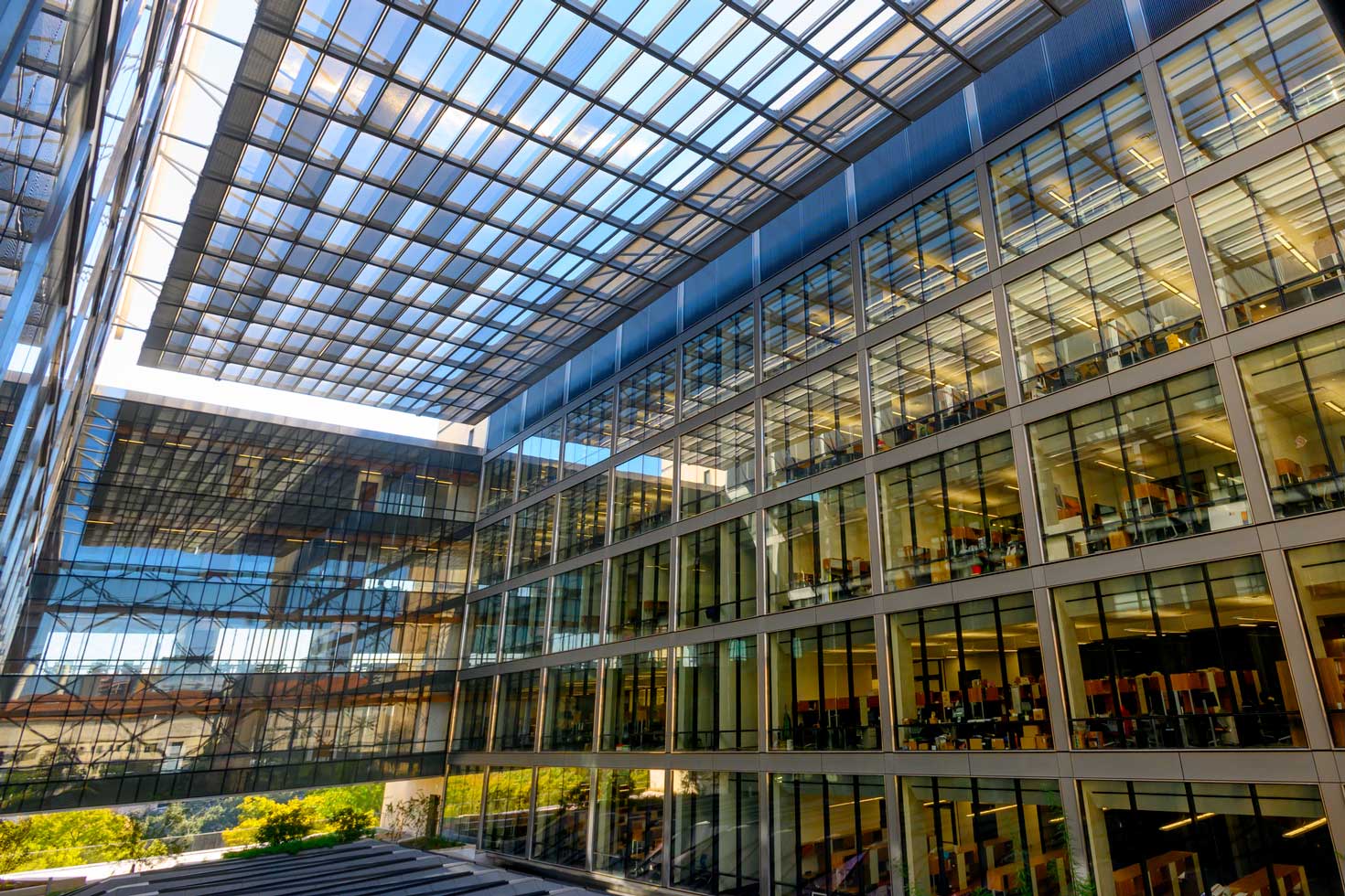 EER atrium and roof views